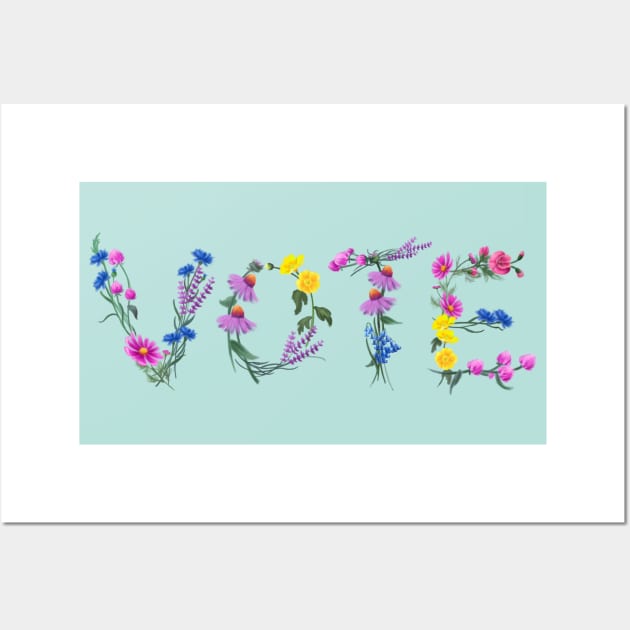 Vote (Wildflowers) Wall Art by Star Sandwich